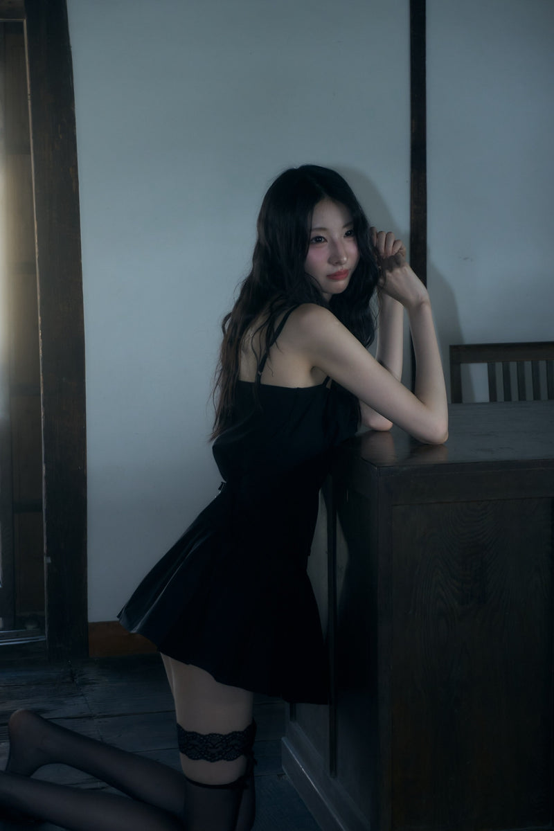 Petite Pleats Mini Dress