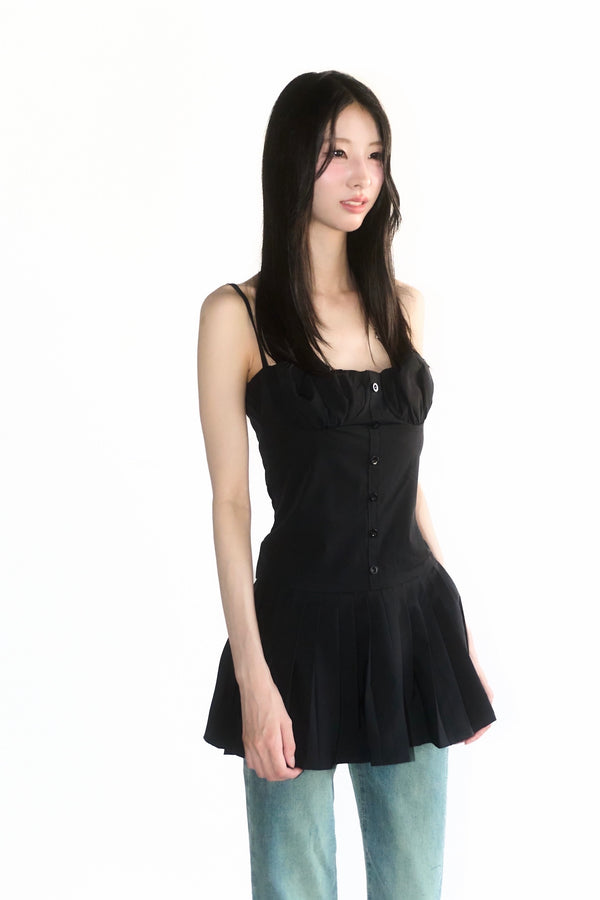 Petite Pleats Mini Dress hover